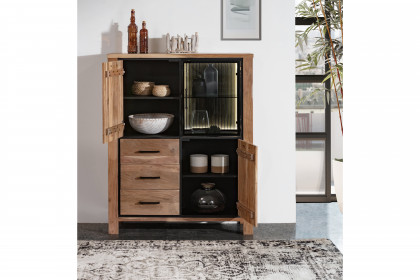 Akazio von GUTMANN - Highboard 70335 Akazie/ schwarz