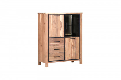 Akazio von GUTMANN - Highboard 70335 Akazie/ schwarz