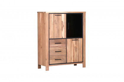 Akazio von GUTMANN - Highboard 70335 Akazie/ schwarz