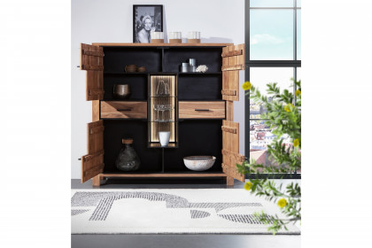 Akazio von GUTMANN - Highboard 71225 Akazie/ schwarz