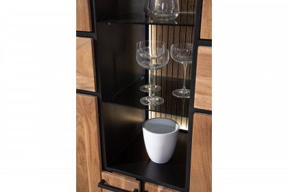 Akazio von GUTMANN - Highboard 71225 Akazie/ schwarz