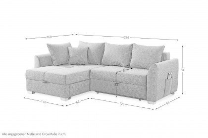 Boomer von Job - Polstersofa Variante links light greige
