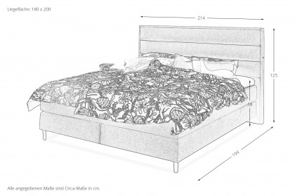 Portofino von SCHÖNER WOHNEN - Boxspringbett 180 beige