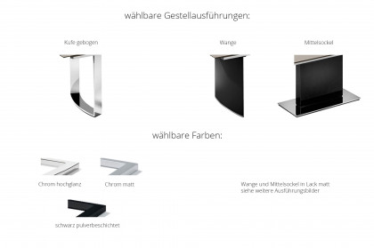Mirado von Bacher - Esstisch mit einem Kufengestell