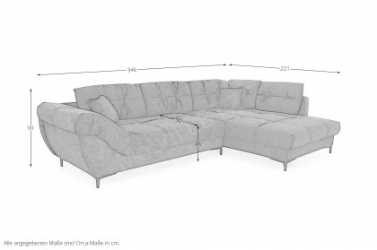 Santa Barbara-LE25 von Job - Ecksofa rechts beige