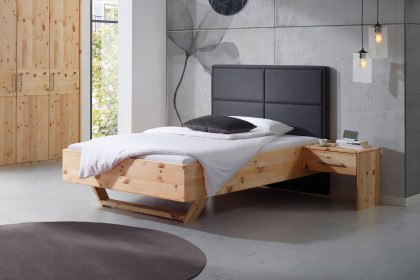 Lugano-sleeping von Schösswender - Bett 120x200 cm Zirbe mit Polsterkopfteil
