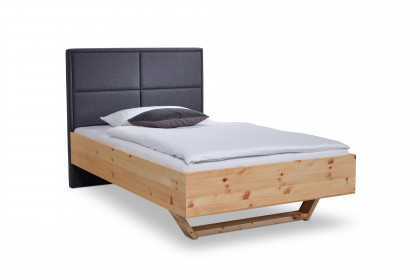 Lugano-sleeping von Schösswender - Bett 120x200 cm Zirbe mit Polsterkopfteil