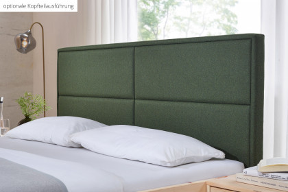 Lugano-sleeping von Schösswender - Bett 120x200 cm Zirbe mit Polsterkopfteil