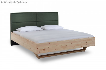 Lugano-sleeping von Schösswender - Bett 120x200 cm Zirbe mit Polsterkopfteil