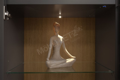 Vinci von LEONARDO Living - Wohnwand Eiche natur und grauem Lack