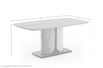 Studioline von Niehoff Sitzmöbel - Esstisch mit Doppel-Halbsäule