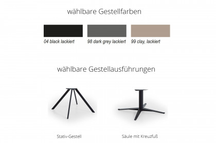 Studioline von Niehoff Sitzmöbel - Esstisch mit Doppel-Halbsäule