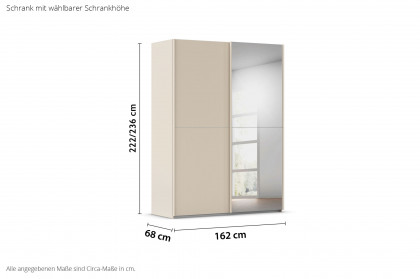 Fifty von Rauch Orange - Schwebetürenschrank champagner - Spiegel