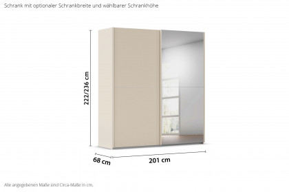 Fifty von Rauch Orange - Schwebetürenschrank champagner - Spiegel