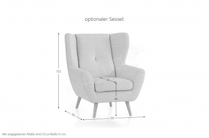 Avesta von Exxpo - Polstergarnitur beige