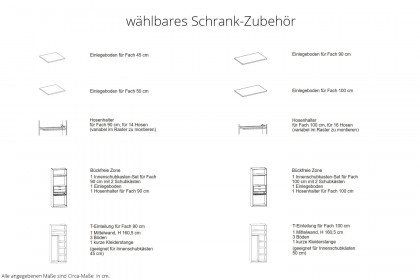 Montino von Musterring - Kleiderschrank mit Garderobenelement