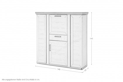 York von set one by Musterring - Highboard in Pino Aurelio mit Karussells