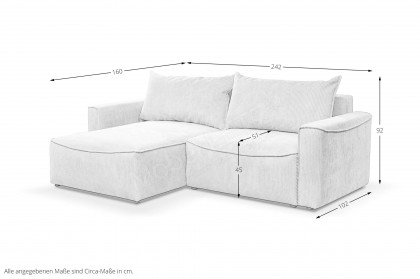 Lilly-LE25 von BENIX - Ecksofa links cream
