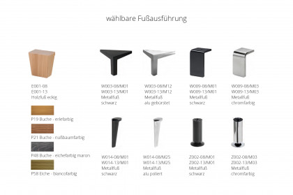 HU-LS23121 von Hukla - Ecksofa links mit Schlaffunktion silver