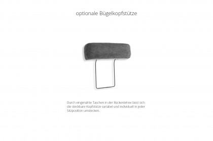 HU-LS23121 von Hukla - Ecksofa links mit Schlaffunktion silver