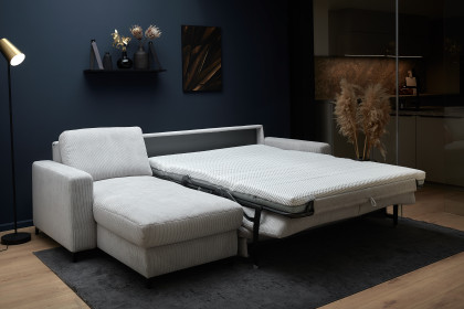 HU-LS23121 von Hukla - Ecksofa links mit Schlaffunktion silver