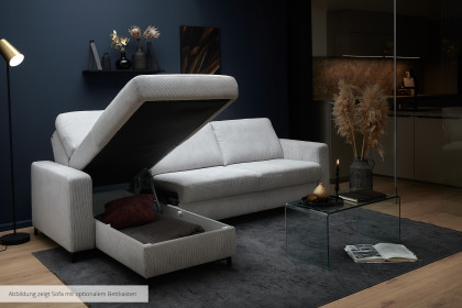 HU-LS23121 von Hukla - Ecksofa links mit Schlaffunktion silver