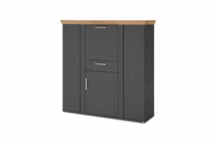 York von set one by Musterring - Highboard in Anthrazit mit versteckten Fächern