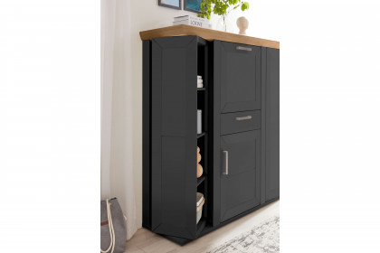 York von set one by Musterring - Highboard in Anthrazit mit versteckten Fächern