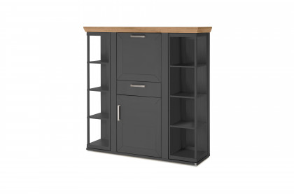 York von set one by Musterring - Highboard in Anthrazit mit versteckten Fächern