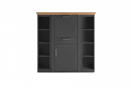 York von set one by Musterring - Highboard in Anthrazit mit versteckten Fächern
