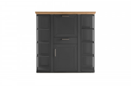 York von set one by Musterring - Highboard in Anthrazit mit versteckten Fächern