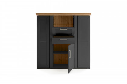 York von set one by Musterring - Highboard in Anthrazit mit versteckten Fächern