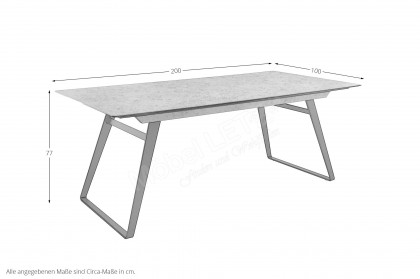 JustB! SP100 von Musterring - Esszimmertisch Zement Design