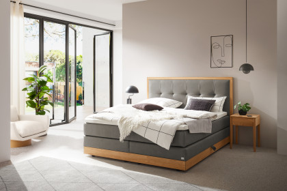 Pronto von Hasena - Boxspringbett Alba in Steel