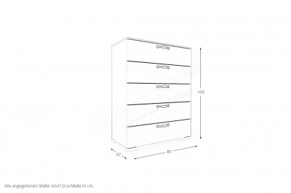 Fifty von Rauch Orange - moderne Landhaus-Kommode ca. 80 cm breit