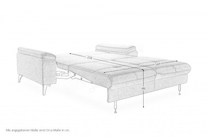 Night and Day Lift von Poco - Schlafsofa in Mustard
