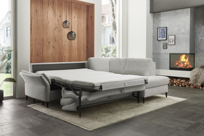 HU-LS23121 von Hukla - Ecksofa rechts mit Schlaffunktion ecru