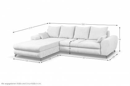 Yoko von BENIX - Polstersofa links rose
