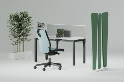 Sileo von Nowy Styl - Design-Stellwand mit blattförmigen Paneelen