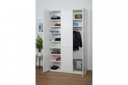 Enjoy von Rietberger - Kleiderschrank weiß mit extra vielen Böden