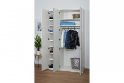 Enjoy von Rietberger - Kleiderschrank weiß mit extra vielen Böden