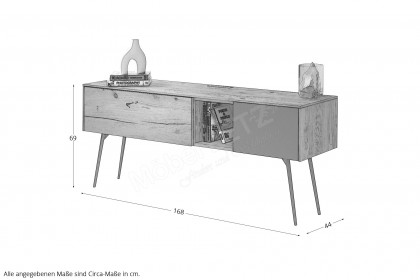Arco-living von Schösswender - Lowboard LAR 02L Kupfereiche bronze geölt