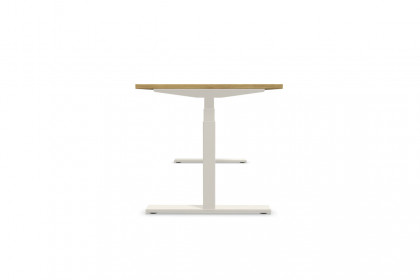 eModel 3.0 von Nowy Styl - E-Schreibtisch in Natural Hickory & Weiß