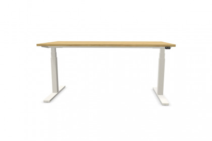 eModel 3.0 von Nowy Styl - E-Schreibtisch in Natural Hickory & Weiß