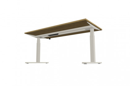 eModel 3.0 von Nowy Styl - E-Schreibtisch in Natural Hickory & Weiß