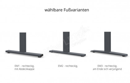 eModel 3.0 von Nowy Styl - E-Schreibtisch in Natural Hickory & Weiß