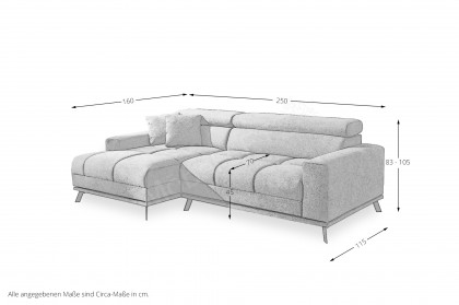Malte-LE24 von AZ Iwaniccy - Polstersofa links grün