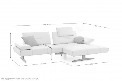 16790 Chester von Willi Schillig - Ledersofa Variante rechts cream white