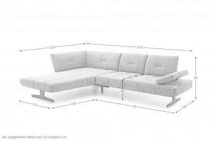 16790 Chester von Willi Schillig - Ecksofa Ausführung links silver