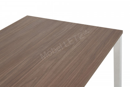 E10 von Nowy Styl - Schreibtisch in Lincoln Walnut & Chrom